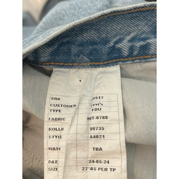 NWOT Levi’s Sample Piece ICONIC LONG SKIRT Medium Wash Maxi denim skirt size 27 - Picture 8 of 10